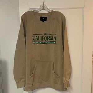Valani California Hotel Casino Las Vegas Pullover Sweatshirt Tan XL